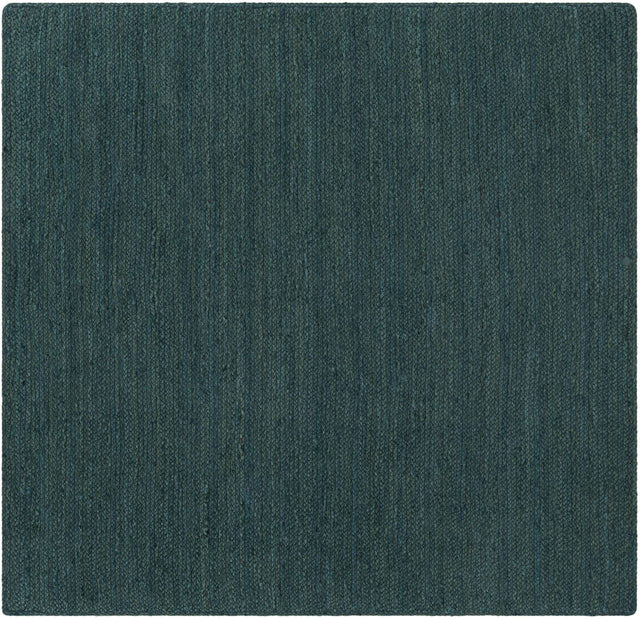 Green 8' x 8' Braided Jute Square Rug