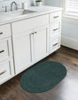 Green 2' 2 x 3' 1 Braided Jute Oval Rug