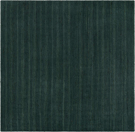 Green 10' x 10' Braided Jute Square Rug
