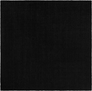 Black 10' x 10' Braided Jute Square Rug