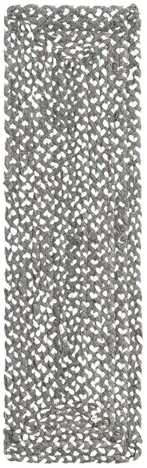 Gray 1' 2 x 4' 1 Braided Chindi Table Runner