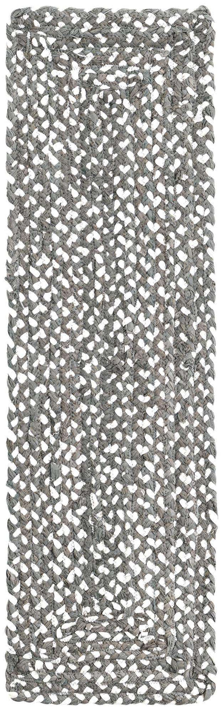 Gray 1' 2 x 4' 1 Braided Chindi Table Runner