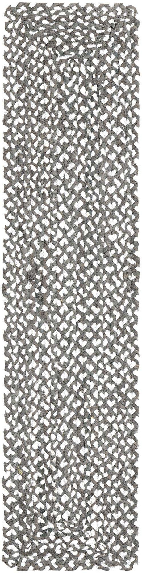 Gray 1' 2 x 5' 1 Braided Chindi Table Runner