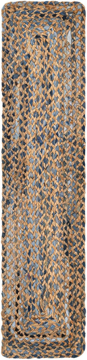 Natural 1' 2 x 5' 1 Braided Chindi Table Runner