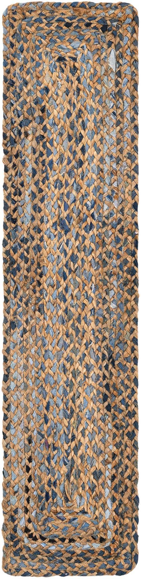 Natural 1' 2 x 5' 1 Braided Chindi Table Runner