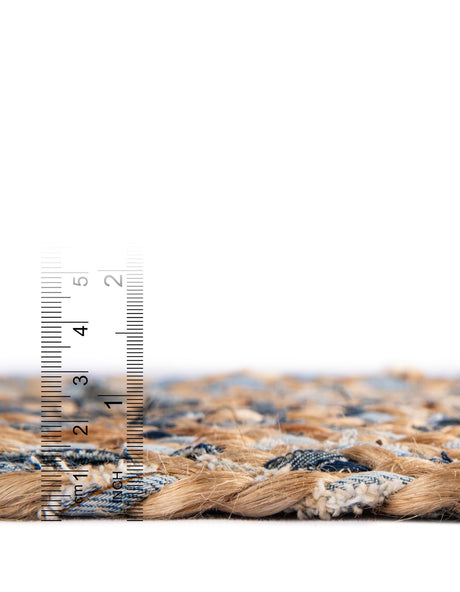 Natural 1' 2 x 4' 1 Braided Chindi Table Runner Area Rug Decorative Dining Room Kitchen All Natural Material Table Cover 100% Cotton Hand Braided Natural Eco-Friendly Boho Style Modern Carpet for Living Rooms Dining Office Dorm for Sale at Rug Engine