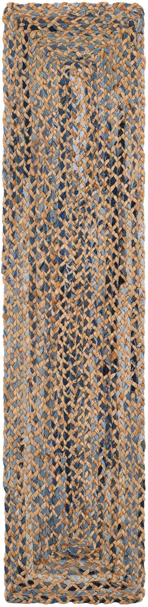 Natural 1' 2 x 6' 1 Braided Chindi Table Runner