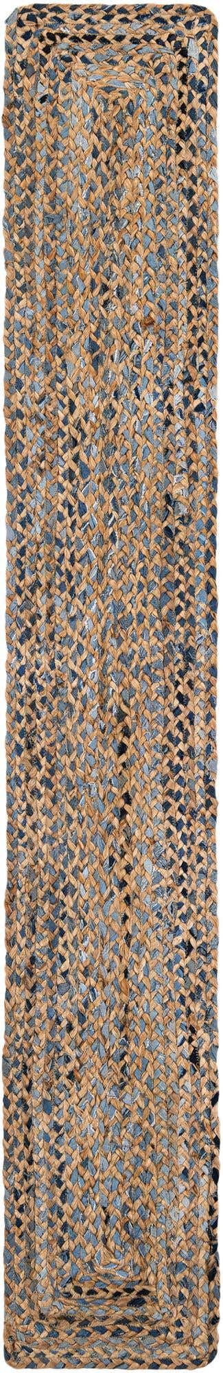 Natural 1' 2 x 8' Braided Chindi Table Runner