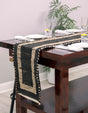 Black 1' 2 x 4' 1 Chindi Jute Table Runner