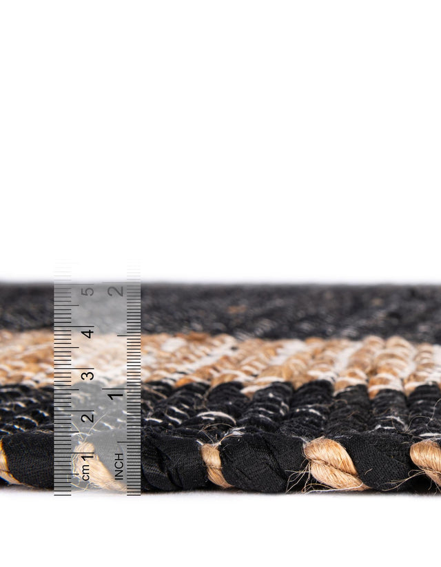 Black 1' 2 x 5' 1 Chindi Jute Table Runner