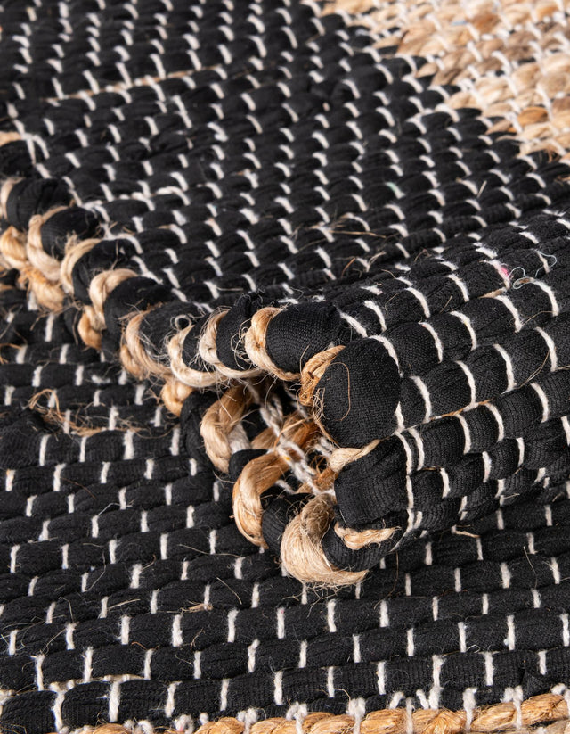 Black 1' 2 x 4' 1 Chindi Jute Table Runner