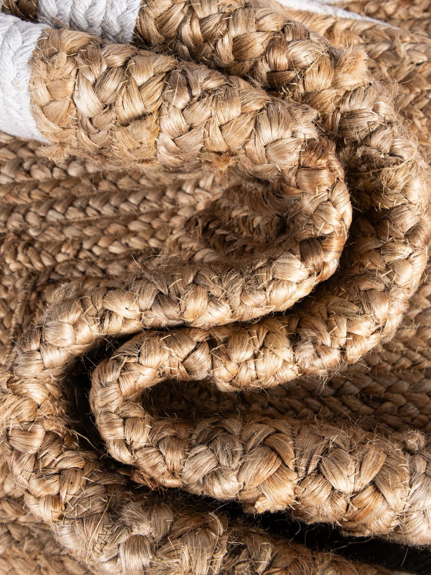 Natural and White 1' 2 x 5' 1 Braided Jute Table Runner Area Rug Decorative Dining Room Kitchen All Natural Material Table Cover 100% Jute Hand Braided Natural Eco-Friendly Boho Style Carpet for Living Rooms Dining Office Space Dorms for Sale at Rug Engine