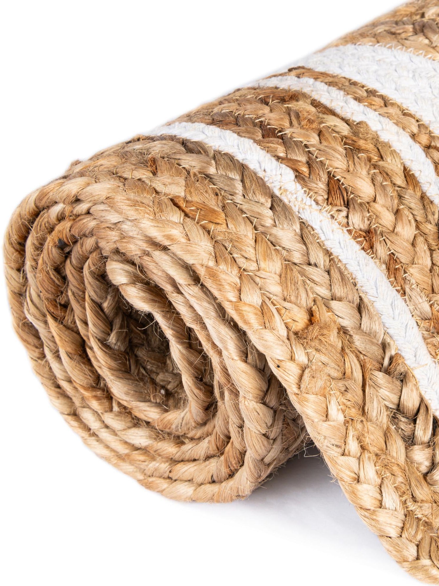 Natural and White 1' 2 x 8' Braided Jute Table Runner Area Rug Decorative Dining Room Kitchen All Natural Material Table Cover 100% Jute Hand Braided Natural Eco-Friendly Boho Style Carpet for Living Rooms Dining Office Space Dorms for Sale at Rug Engine