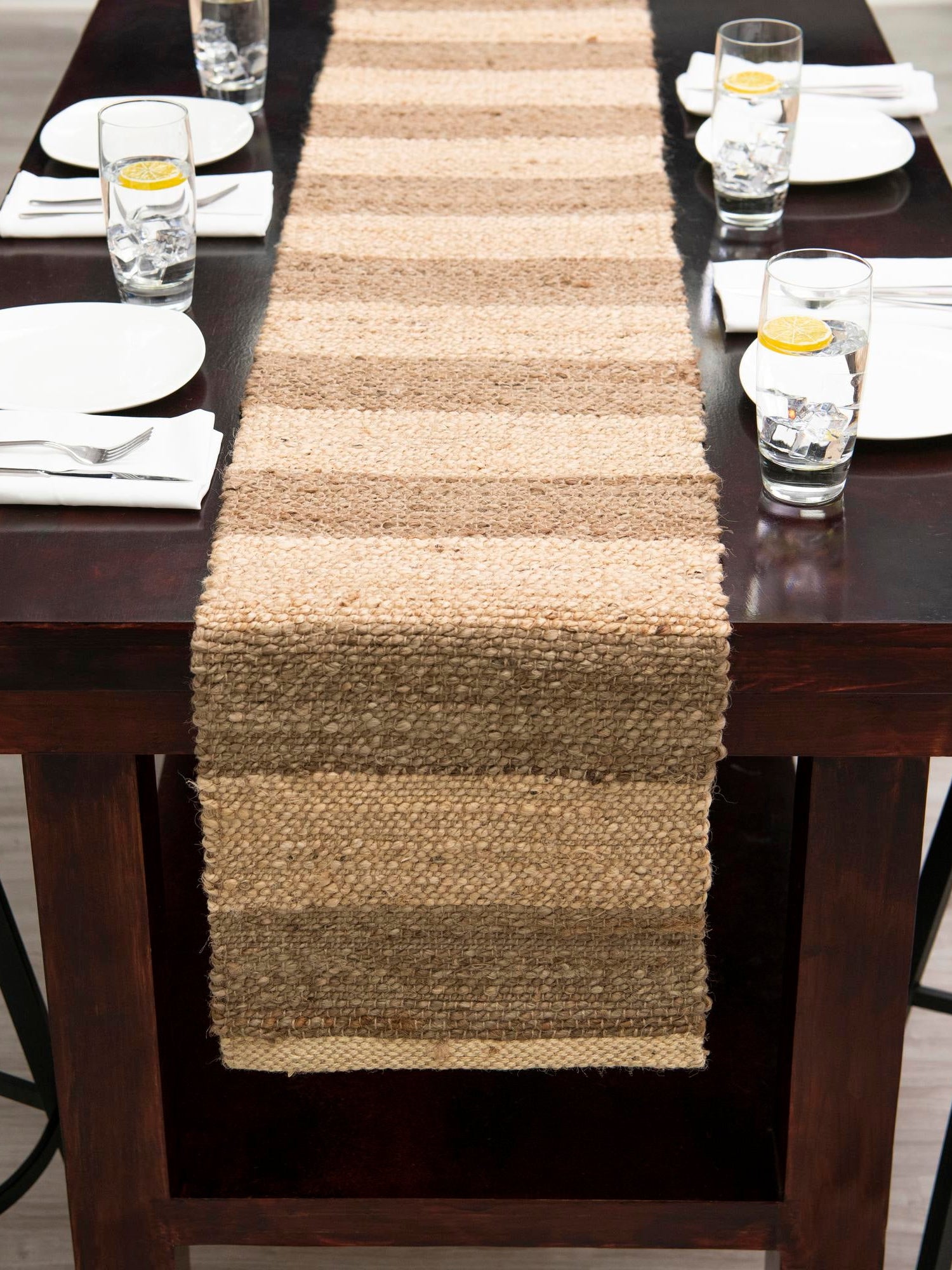 Natural Ivory 1' 2 x 10' Braided Jute Table Runner Area Rug Decorative Dining Room Kitchen All Natural Material Table Cover 100% Jute Hand Braided Natural Eco-Friendly Boho Style Carpet for Living Rooms Dining Office Space Dorms for Sale at Rug Engine