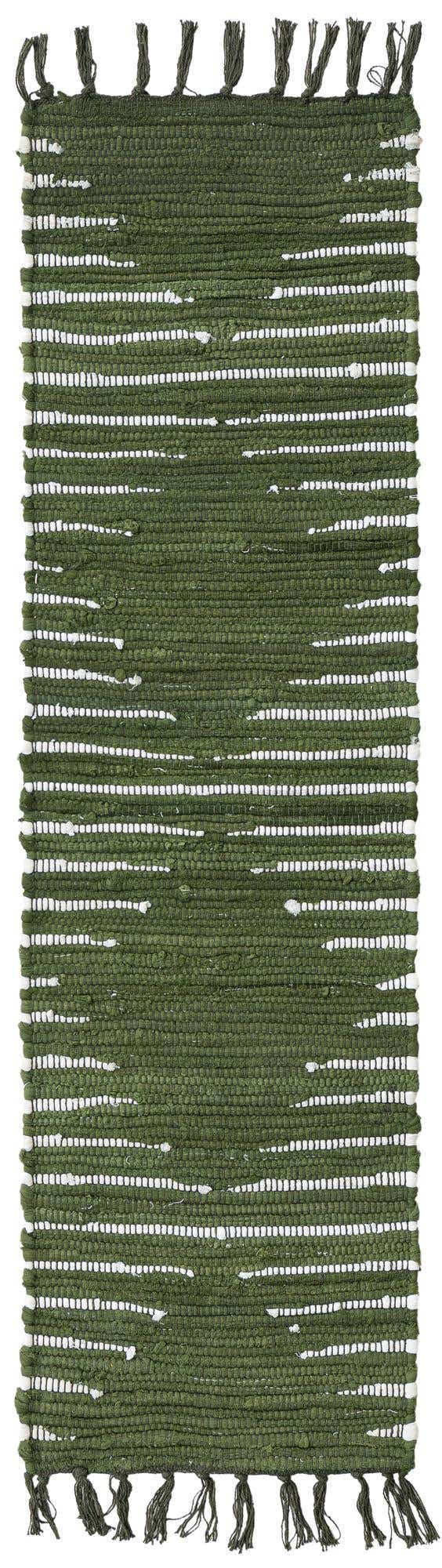 Green 1' 2 x 4' 1 Chindi Cotton Table Runner
