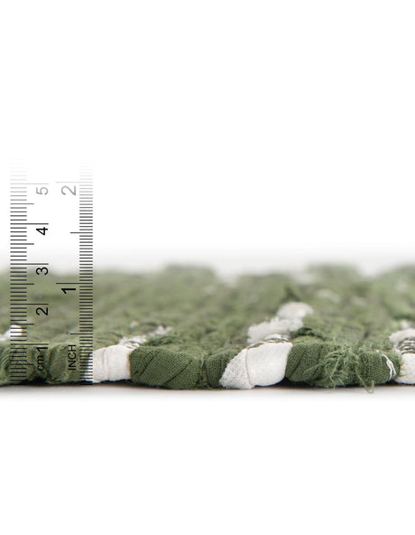 Green 1' 2 x 5' 1 Chindi Cotton Table Runner Area Rug Decorative Dining Room Kitchen All Natural Material Table Cover Interior Design Home Decor Carpet Mat for Sale at Rug Engine