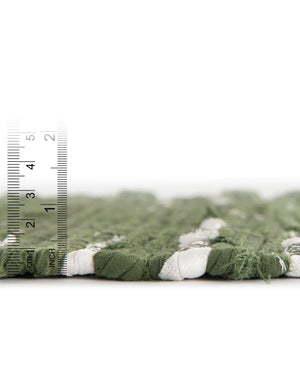 Green 1' 2 x 4' 1 Chindi Cotton Table Runner