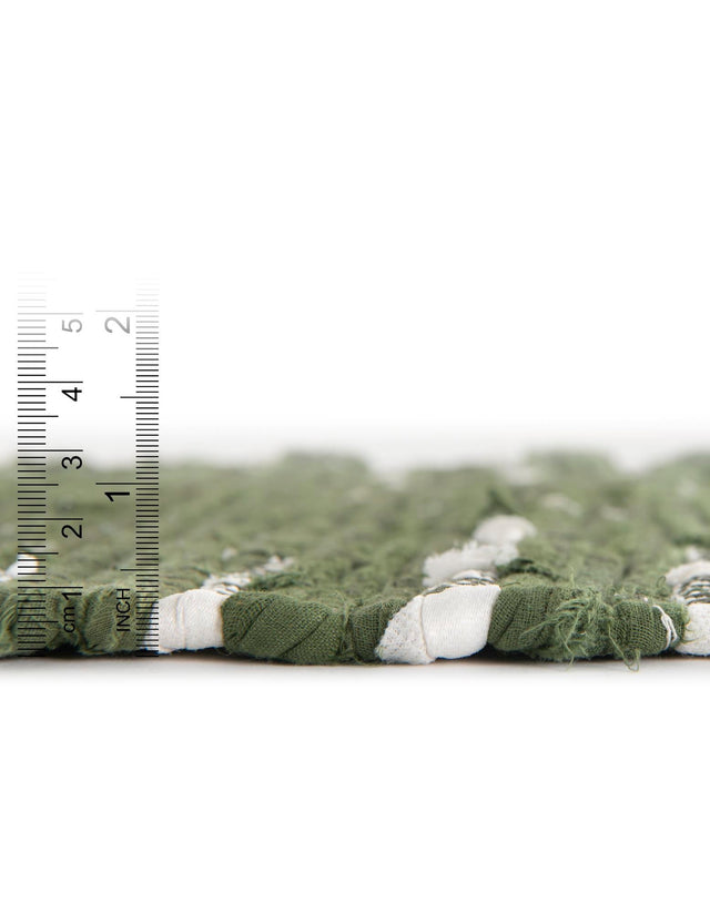 Green 1' 2 x 4' 1 Chindi Cotton Table Runner