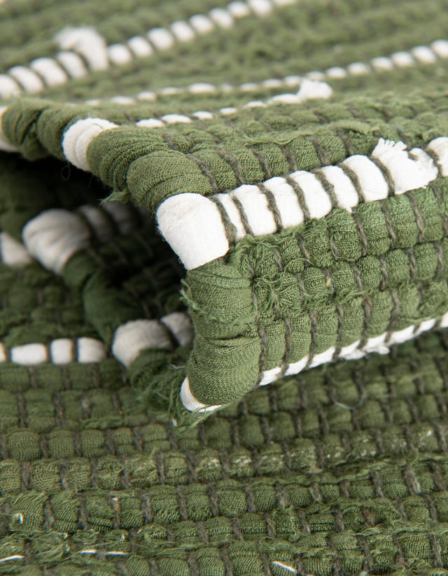 Green 1' 2 x 4' 1 Chindi Cotton Table Runner