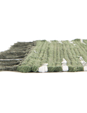 Green 1' 2 x 4' 1 Chindi Cotton Table Runner
