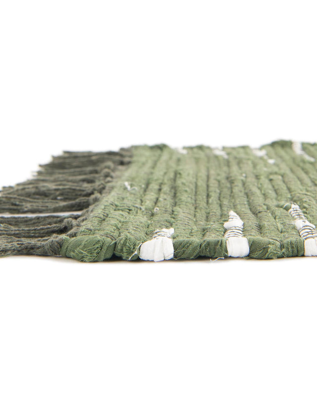 Green 1' 2 x 4' 1 Chindi Cotton Table Runner