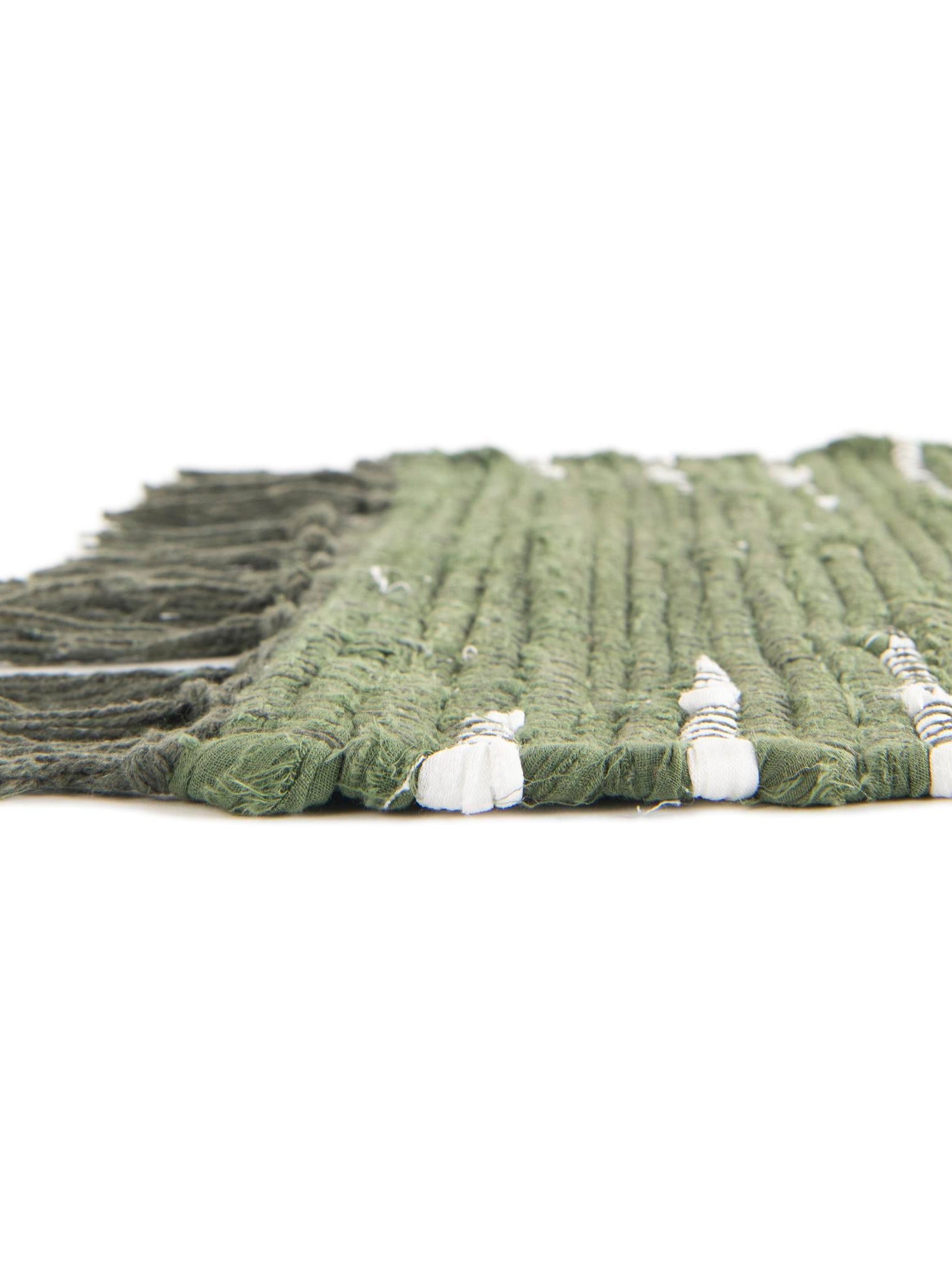 Green 1' 2 x 10' Chindi Cotton Table Runner Area Rug Decorative Dining Room Kitchen All Natural Material Table Cover Interior Design Home Decor Carpet Mat for Sale at Rug Engine