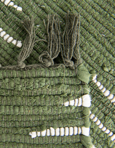 Green 1' 2 x 4' 1 Chindi Cotton Table Runner Area Rug Decorative Dining Room Kitchen All Natural Material Table Cover Interior Design Home Decor Carpet Mat for Sale at Rug Engine