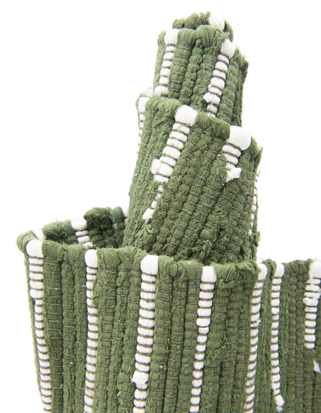 Green 1' 2 x 5' 1 Chindi Cotton Table Runner Area Rug Decorative Dining Room Kitchen All Natural Material Table Cover Interior Design Home Decor Carpet Mat for Sale at Rug Engine