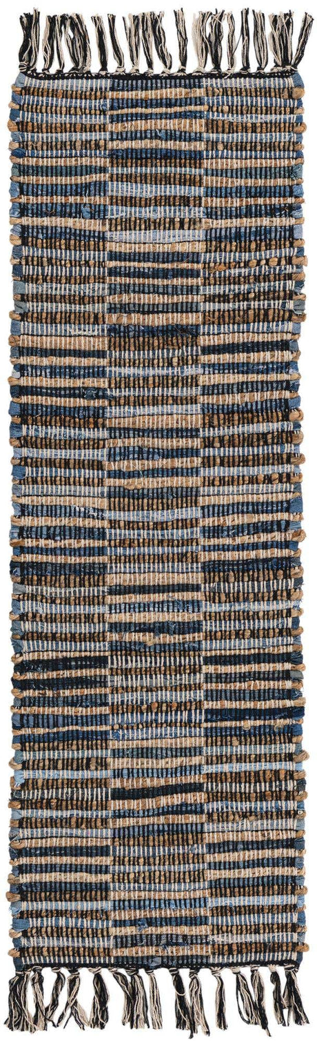 Dark Gray 1' 2 x 4' 1 Chindi Jute Table Runner