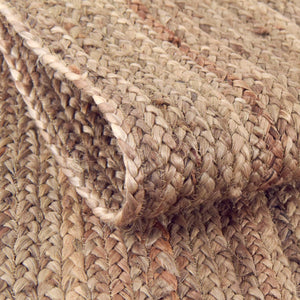 Natural 1' 2 x 4' 1 Braided Jute Table Runner