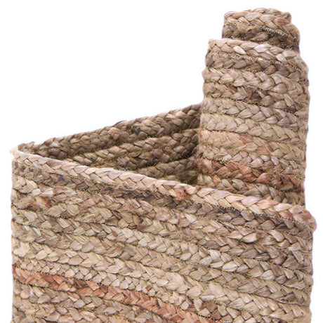 Natural 1' 2 x 5' 1 Braided Jute Table Runner Area Rug Decorative Dining Room Kitchen All Natural Material Table Cover 100% Jute Hand Braided Natural Eco-Friendly Boho Style Carpet for Living Rooms Dining Office Space Dorms for Sale at Rug Engine