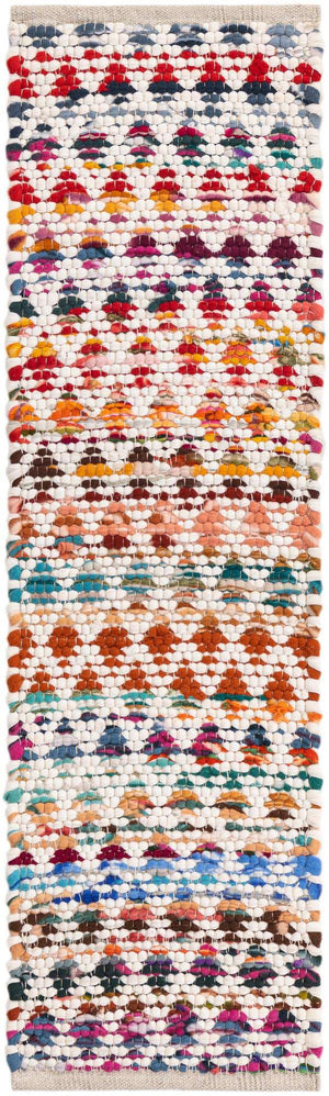 Multicolor 1' 2 x 4' 1 Braided Chindi Table Runner