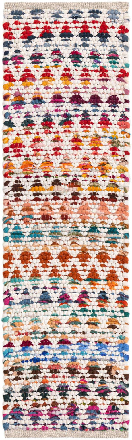Multicolor 1' 2 x 4' 1 Braided Chindi Table Runner