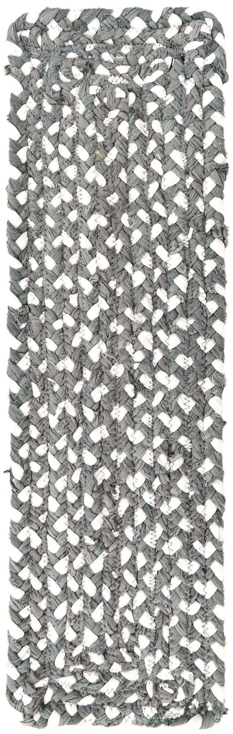 13 Pcs Gray 1' x 2' 6 Braided Chindi Stair Treads