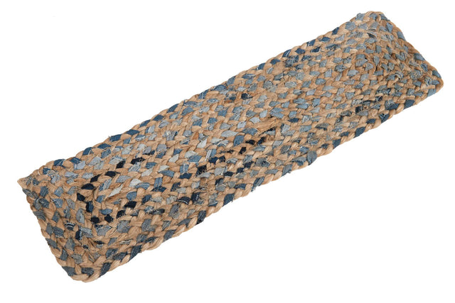 13 Pcs Natural 1' x 2' 6 Braided Chindi Stair Treads