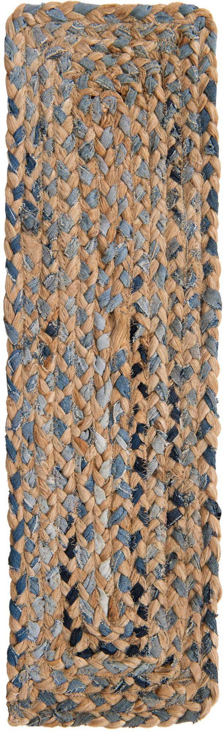 13 Pcs Natural 1' x 2' 6 Braided Chindi Stair Treads