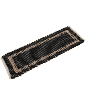 13 Pcs Black 1' x 2' 6 Chindi Jute Stair Treads