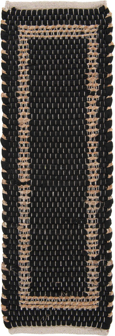 13 Pcs Black 1' x 2' 6 Chindi Jute Stair Treads