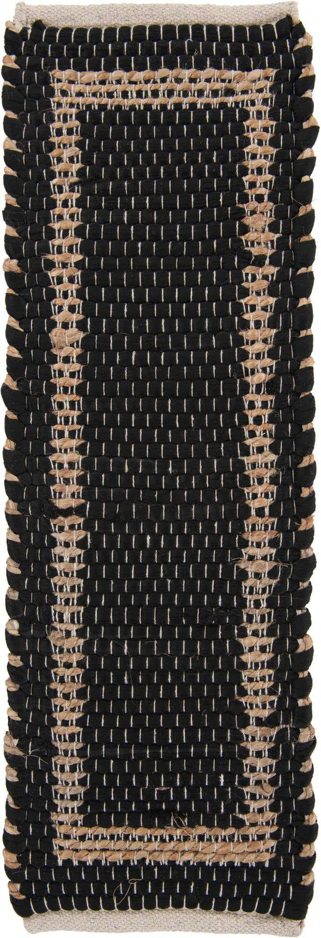 13 Pcs Black 1' x 2' 6 Chindi Jute Stair Treads