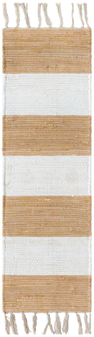 Beige 1' 2 x 4' 1 Chindi Rag Table Runner