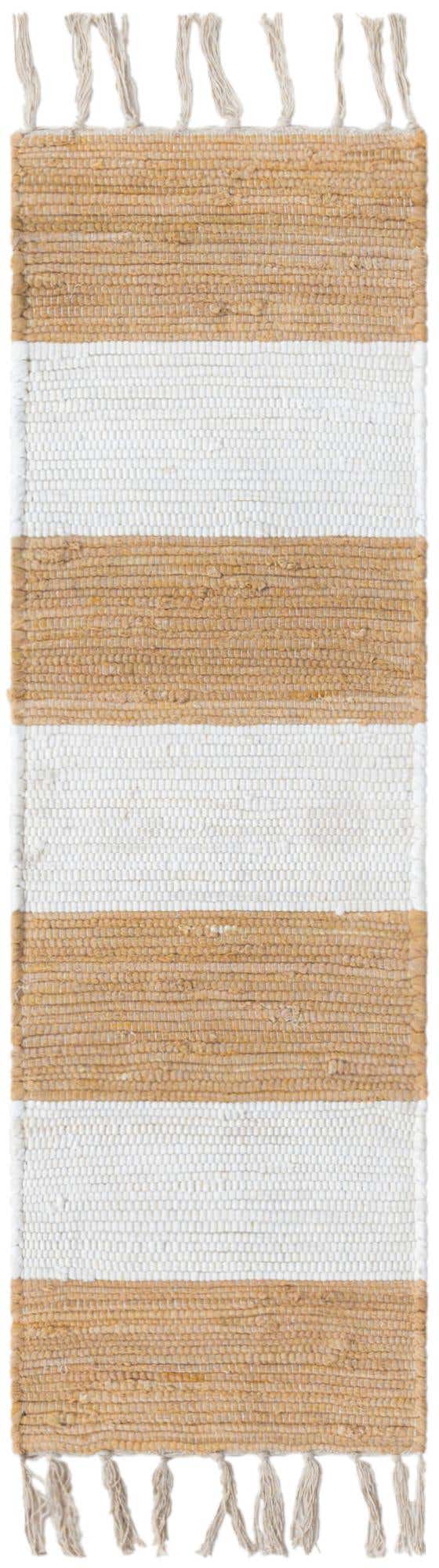 Beige 1' 2 x 4' 1 Chindi Rag Table Runner