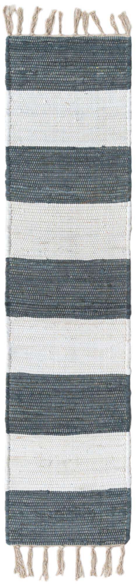 Gray 1' 2 x 5' 1 Chindi Rag Table Runner