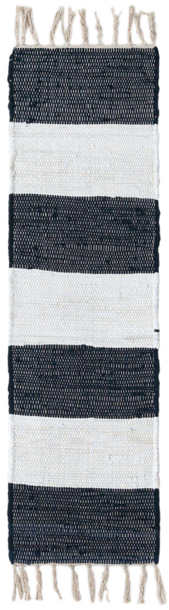 Navy Blue 1' 2 x 4' 1 Chindi Rag Table Runner