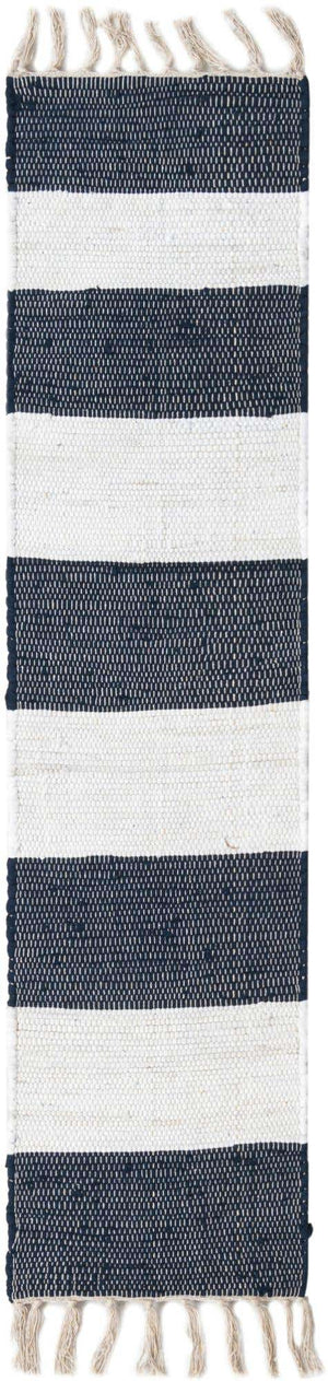 Navy Blue 1' 2 x 5' 1 Chindi Rag Table Runner Area Rug Decorative Dining Room Kitchen All Natural Material Table Cover 100% Cotton All Natural Eco-Friendly Carpet Mat Decor for Homes for Sale at Rug Engine