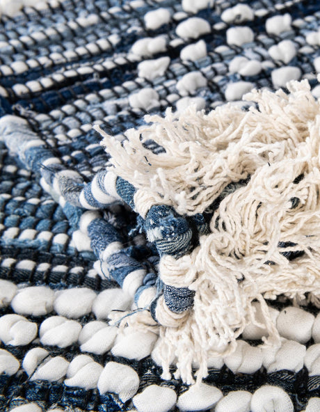 Ivory 1' 2 x 5' 1 Cotton Chindi Table Runner Area Rug Decorative Dining Room Kitchen All Natural Material Table Cover Geometric Boho Carpet Mat for Interior Design Home Decor for Sale at Rug Engine