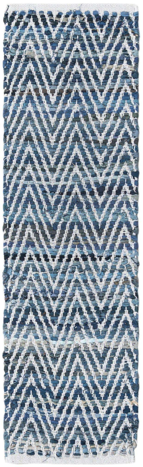Denim 1' 2 x 4' 1 Chindi Chevron Table Runner