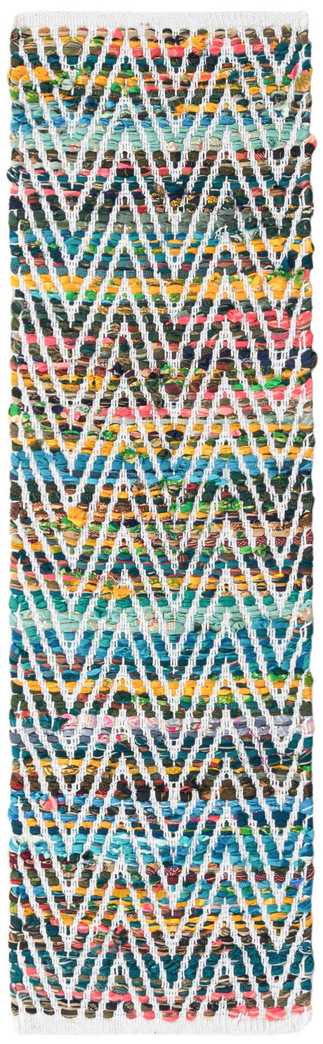 Green 1' 2 x 4' 1 Chindi Chevron Table Runner