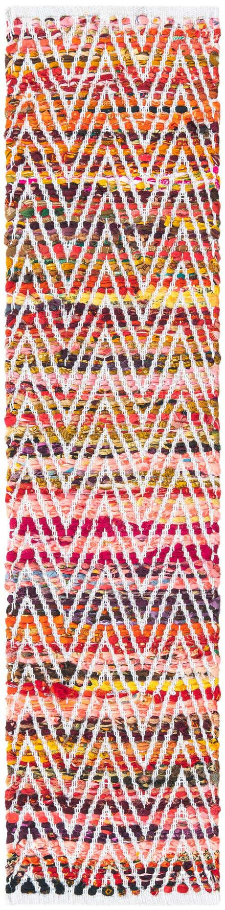 Multicolor 1' 2 x 5' 1 Chindi Chevron Table Runner