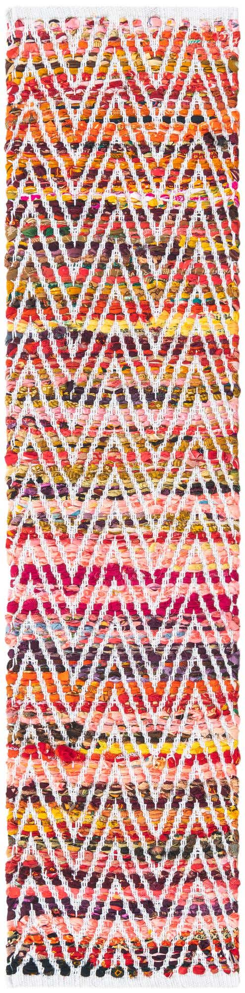 Multicolor 1' 2 x 5' 1 Chindi Chevron Table Runner