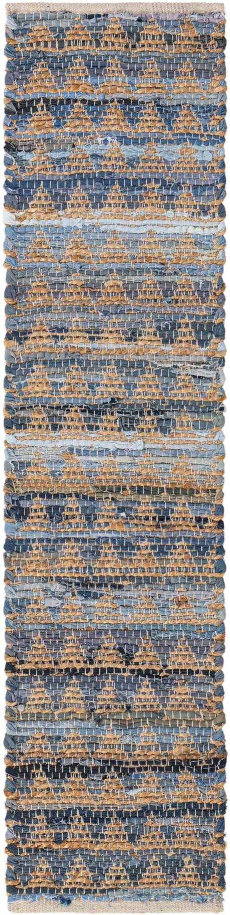 Navy Blue 1' 2 x 5' 1 Chindi Jute Table Runner